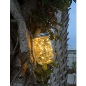 Hanging Solar Mason Jar Lights, 6 Pack 30 Led String Fairy Lights